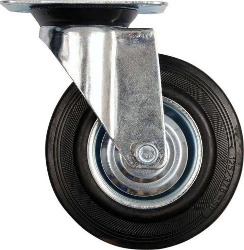 KÓŁKO SKRĘTNE Z CZARNĄ GUMĄ 160MM KÓŁKO SKRĘTNE Z CZARNĄ GUMĄ 160MM