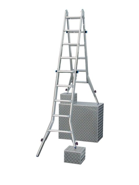 DRABINA ALUMINIOWA PRZEG. TELESKOPOWA STABILO 4X5 SZCZEBLI