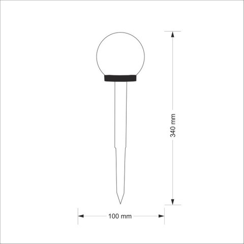 LAMPA SOLARNA 6500K LED KULA BIAŁA PLASTIK CZARNY LAMPA SOLARNA 6500K LED KULA BIAŁA PLASTIK CZARNY