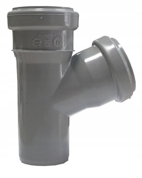 TRÓJNIK HT POPIEL PCV 110*50/88ST WAVI-000459 TRÓJNIK HT POPIEL PCV 110*50/88ST WAVI-000459