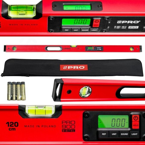 POZIOMICA PRO900 Z ELEKTRONICZNYM ODCZYTEM 80 CM POZIOMICA PRO900 Z ELEKTRONICZNYM ODCZYTEM 80 CM
