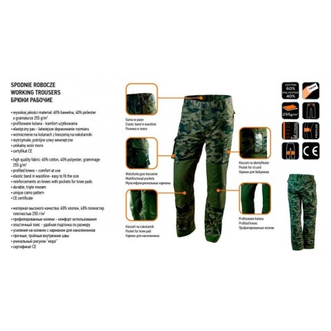 SPODNIE ROBOCZE CAMO XXXL SPODNIE ROBOCZE CAMO XXXL