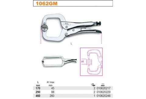 SZCZYPCE NASTAWNE SAMOBLOKUJĄCE TYP C 290MM SZCZYPCE NASTAWNE SAMOBLOKUJĄCE TYP C 290MM