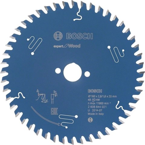 TARCZA PILARSKA EXPERT FOR WOOD 160*20*2.6 MM 48T