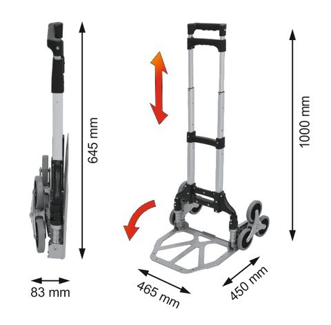 WÓZEK TRANSPORTOWY SCHODOWY SKŁADANY UDŹWIG 70KG WÓZEK TRANSPORTOWY SCHODOWY SKŁADANY UDŹWIG 70KG