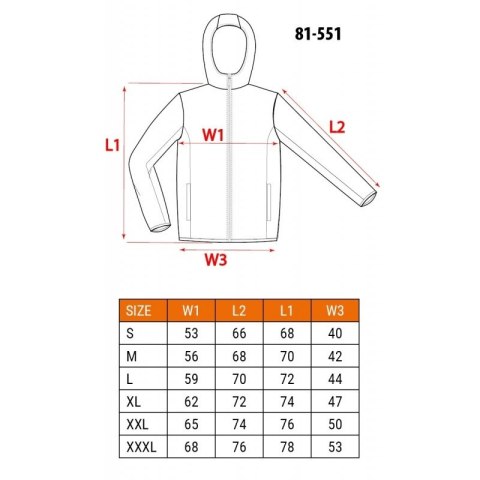 KURTKA SOFTSHELL Z KAPTUREM ODPINANYM, ROZMIAR L KURTKA SOFTSHELL Z KAPTUREM ODPINANYM, ROZMIAR L