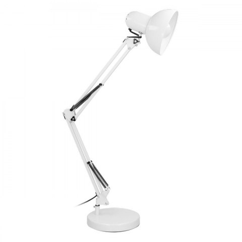 LAMPA BIURKOWA DEON 60W E27 WYSOKA, STAL, BIAŁA LAMPA BIURKOWA DEON 60W E27 WYSOKA, STAL, BIAŁA