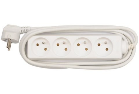 PRZEDŁUŻACZ ELEKTR./BIAŁY/ 5G Z/U 3M PRZEDŁUŻACZ ELEKTR./BIAŁY/ 5G Z/U 3M
