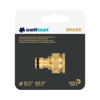 PRZYŁĄCZE UNIWESALNEZ GWINTEM WEWNĘTRZNYM 1/2''-3/4'' BRASS