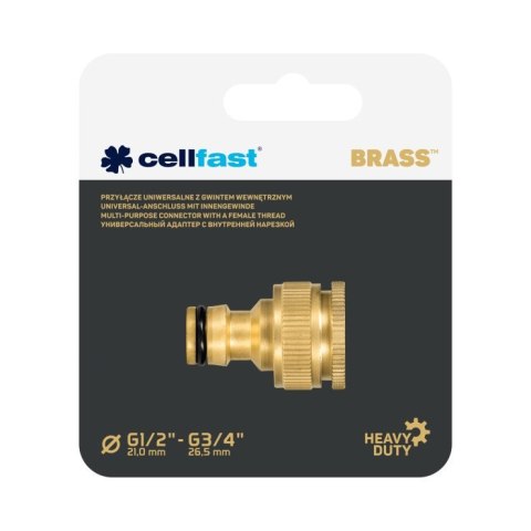 PRZYŁĄCZE UNIWESALNEZ GWINTEM WEWNĘTRZNYM 1/2''-3/4'' BRASS PRZYŁĄCZE UNIWESALNEZ GWINTEM WEWNĘTRZNYM 1/2''-3/4'' BRASS