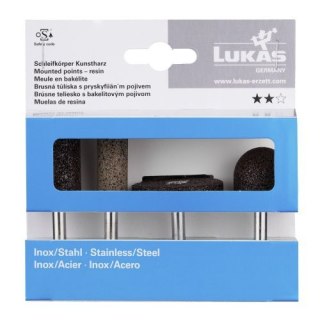 ZESTAW ŚCIERNIC TRZPIENIOWYCH LUKAS DO STALI NIERDZEWNEJ