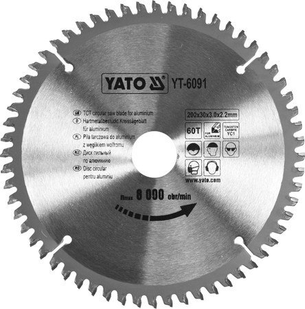 TARCZA WIDIOWA DO ALUMINIUM 200*30MM 60 ZĘBÓW TARCZA WIDIOWA DO ALUMINIUM 200*30MM 60 ZĘBÓW
