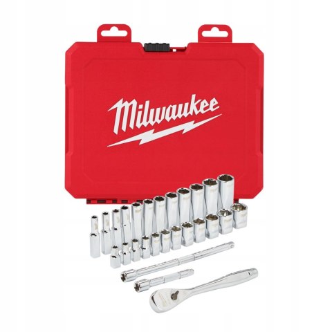 ZESTAW NASADEK 1/4'' Z GRZECHOTKĄ 28 SZT. ZESTAW NASADEK 1/4'' Z GRZECHOTKĄ 28 SZT.