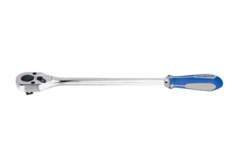 GRZECHOTKA 1/2 250MM 32 ZĘBY CHROM, UCHWYT GUMOWY GRZECHOTKA 1/2 250MM 32 ZĘBY CHROM, UCHWYT GUMOWY