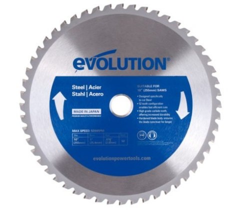 PIŁA WIDIOWA EVOLUTION TCT DO STALI 255MM T-52 PIŁA WIDIOWA EVOLUTION TCT DO STALI 255MM T-52