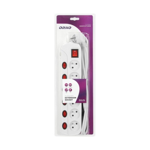LISTWA ZASILAJĄCA 'MULTISWITCH', 6X2P+Z, KABEL 3X1,0M BIAŁY LISTWA ZASILAJĄCA 'MULTISWITCH', 6X2P+Z, KABEL 3X1,0M BIAŁY