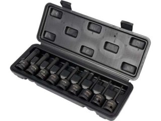 ZESTAW UDAROWYCH KLUCZY TRZPIENIOWYCH 1/2'' SPLINE 9 CZĘŚCI