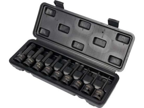 ZESTAW UDAROWYCH KLUCZY TRZPIENIOWYCH 1/2'' SPLINE 9 CZĘŚCI ZESTAW UDAROWYCH KLUCZY TRZPIENIOWYCH 1/2'' SPLINE 9 CZĘŚCI