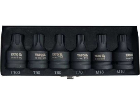 ZESTAW UDAROWYCH KLUCZY TRZPIENIOWYCH 3/4'' TORX/SPLINE 6SZT ZESTAW UDAROWYCH KLUCZY TRZPIENIOWYCH 3/4'' TORX/SPLINE 6SZT