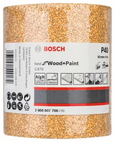 ROLKA SZLIFIERSKA BEST F/WOOD 93MM*5M P40 ROLKA SZLIFIERSKA BEST F/WOOD 93MM*5M P40