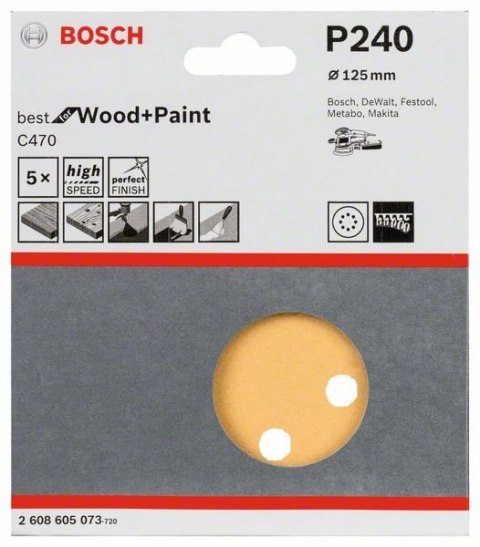 KRĄŻEK ŚCIERNY125MM RW D125 G240 5PC. KRĄŻEK ŚCIERNY125MM RW D125 G240 5PC.