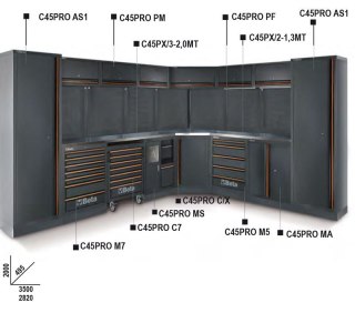 ZESTAW MEBLI WARSZTATOWYCH C45PRO/DX