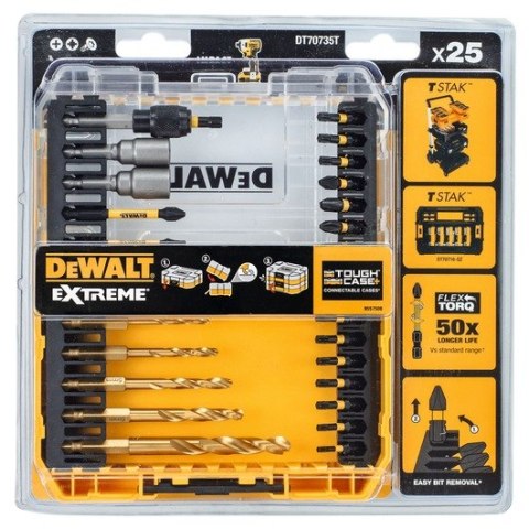 ZESTAW WIERTEŁ DO METALU I BITÓW FLEXTORQ 25PC ZESTAW WIERTEŁ DO METALU I BITÓW FLEXTORQ 25PC